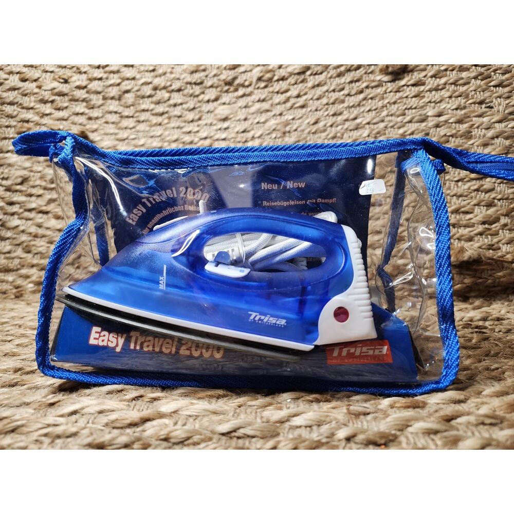 NEW! Trisa Easy Travel 2000 Steam Iron In Blue Vacation
